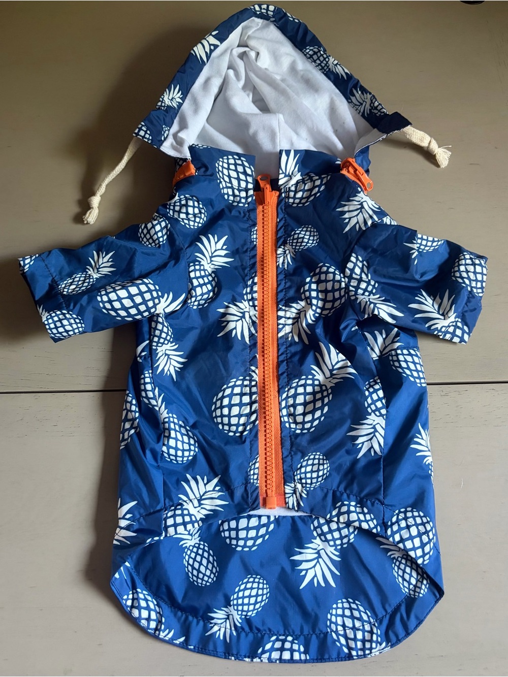 Arponcho Blue Pineapple - Dog Raincoat